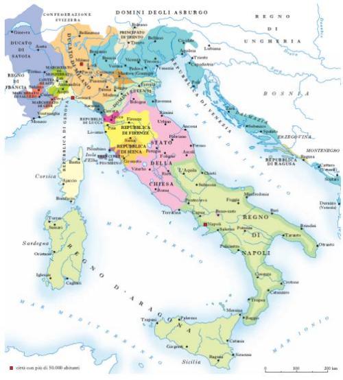l'Italia con la pace di Lodi